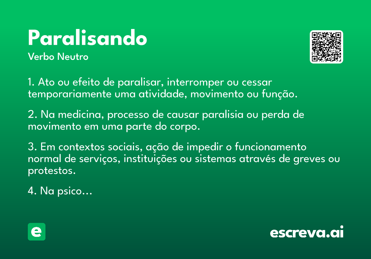 paralisando