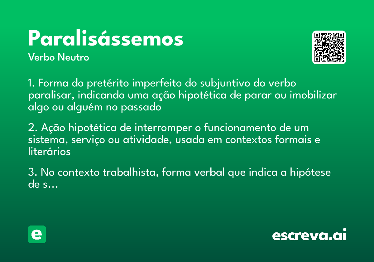 paralisássemos