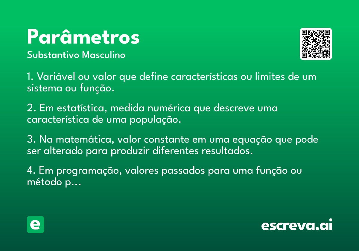 parâmetros
