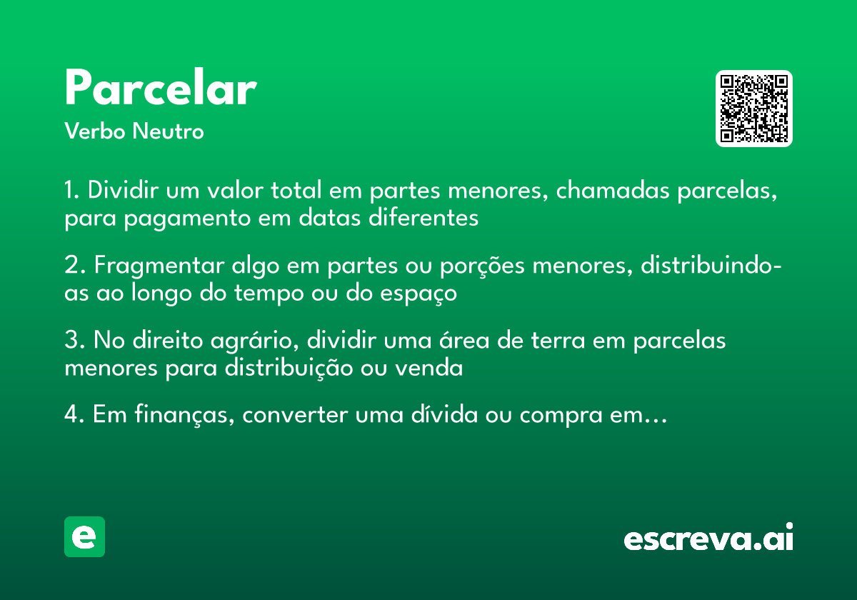 parcelar