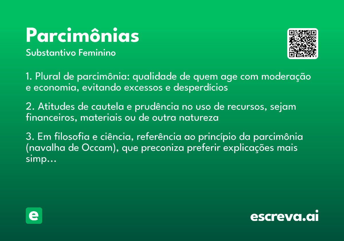 parcimônias