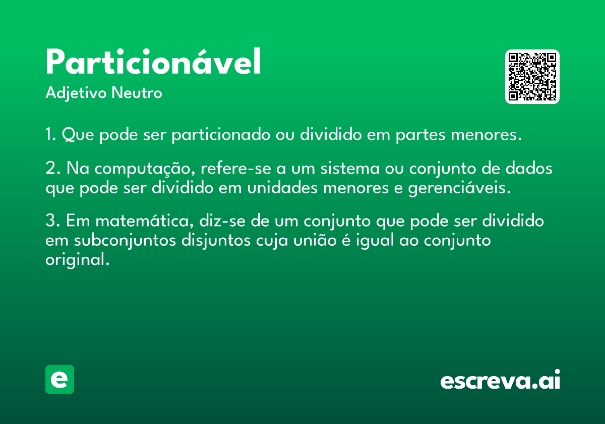 particionável