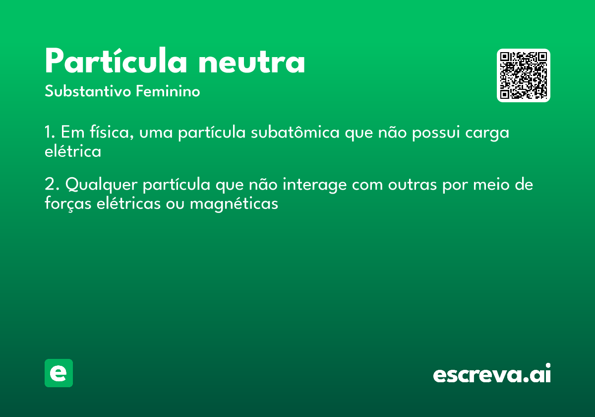 partícula neutra