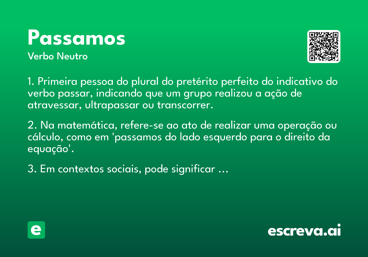 passamos