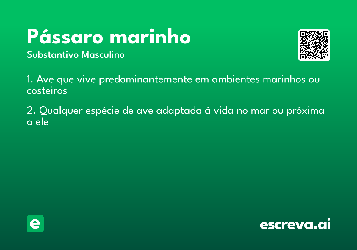 pássaro marinho