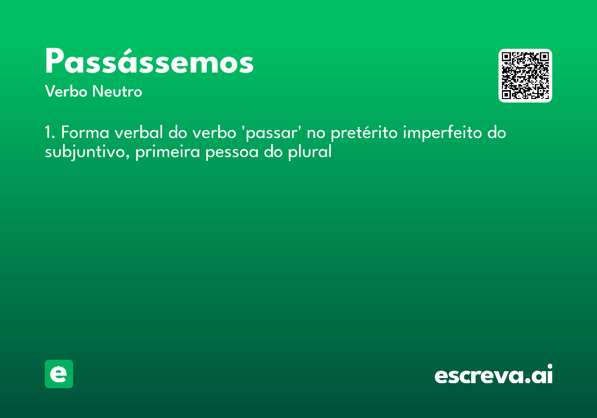 passássemos