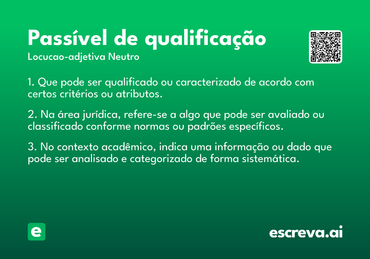 passível de qualificação