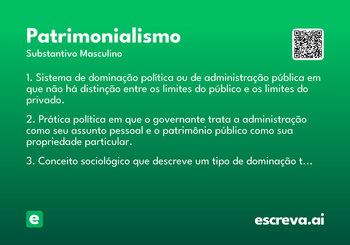 patrimonialismo
