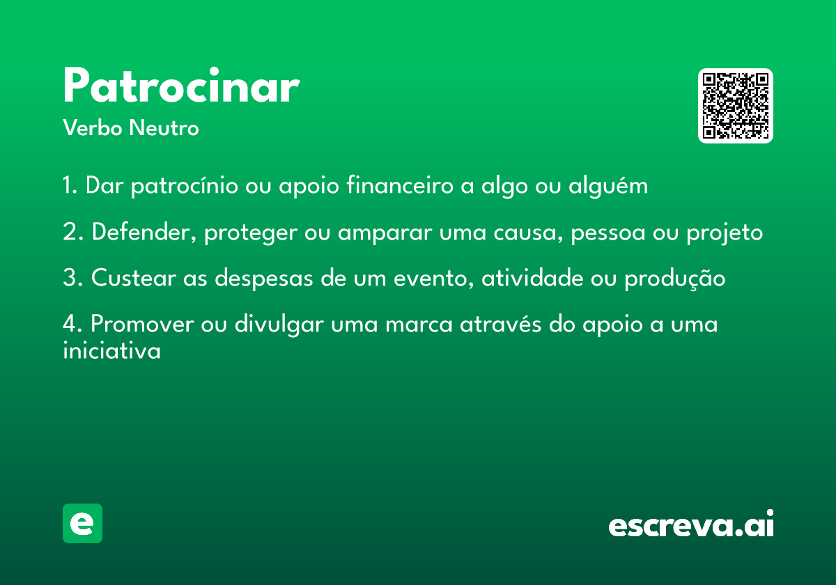 patrocinar