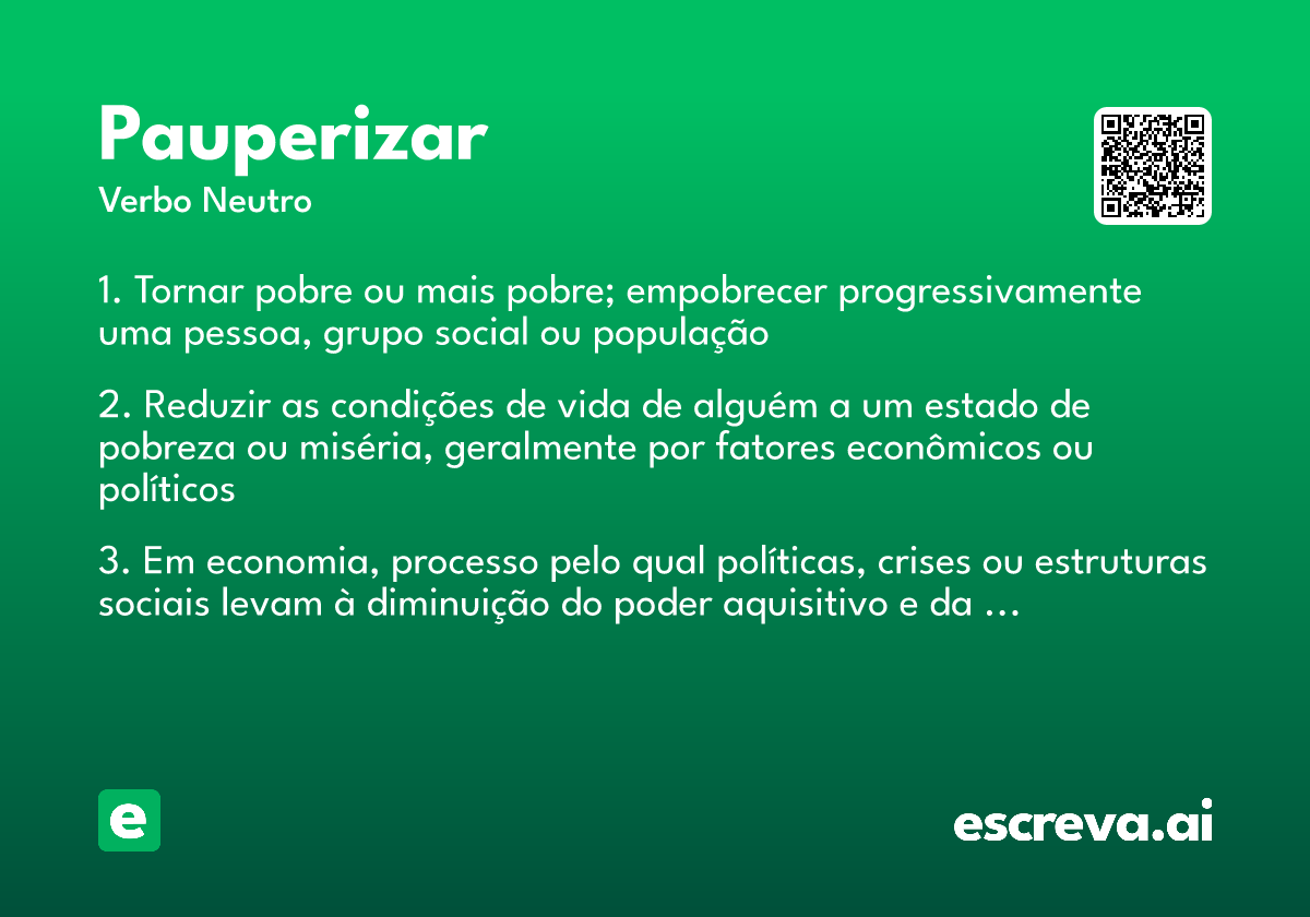 pauperizar