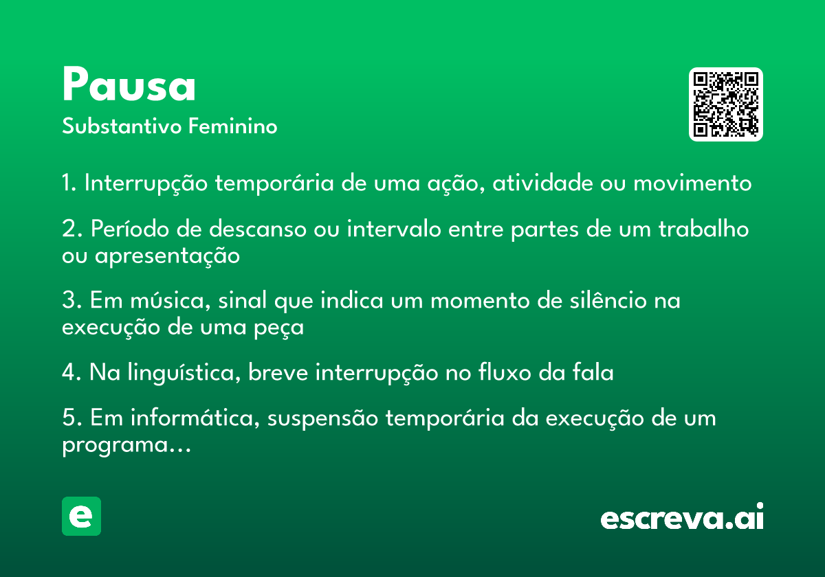 pausa
