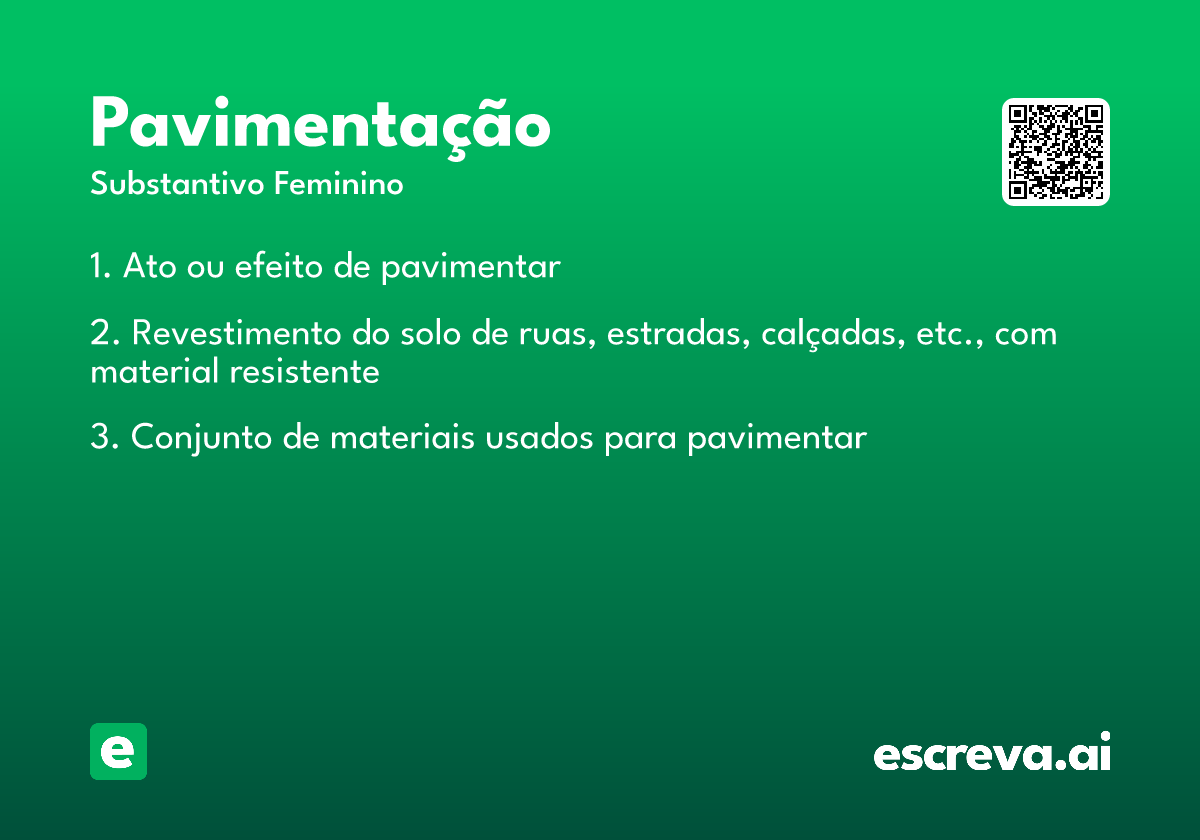pavimentação