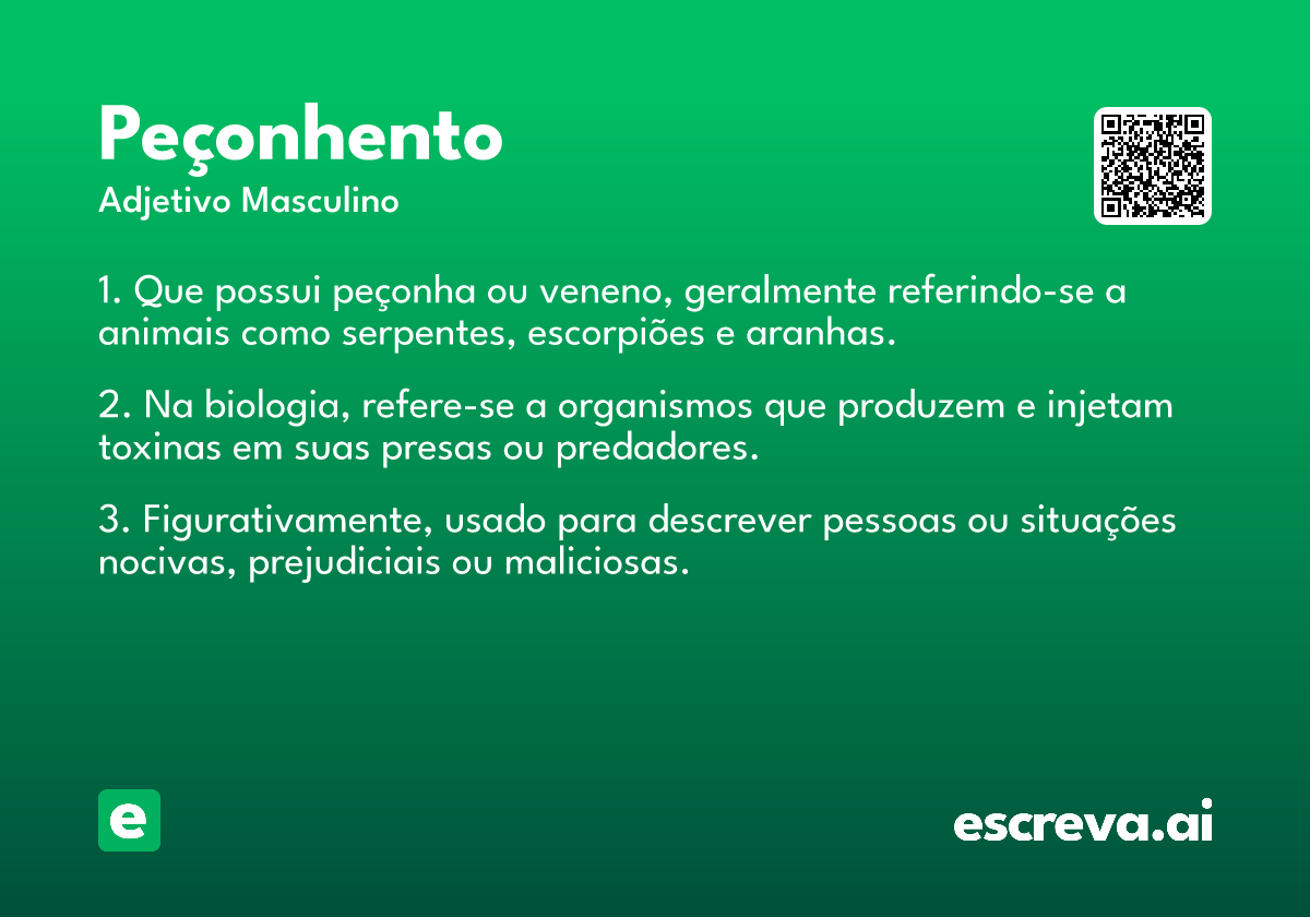 peçonhento