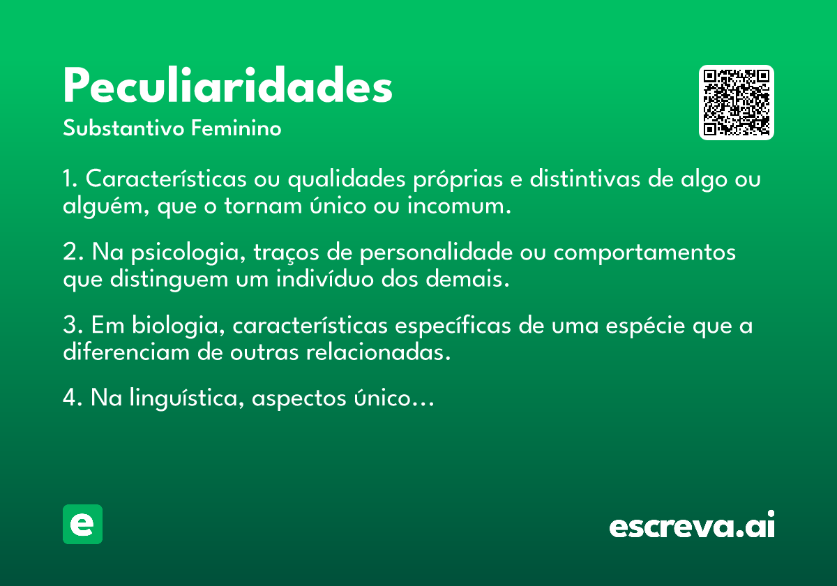 peculiaridades