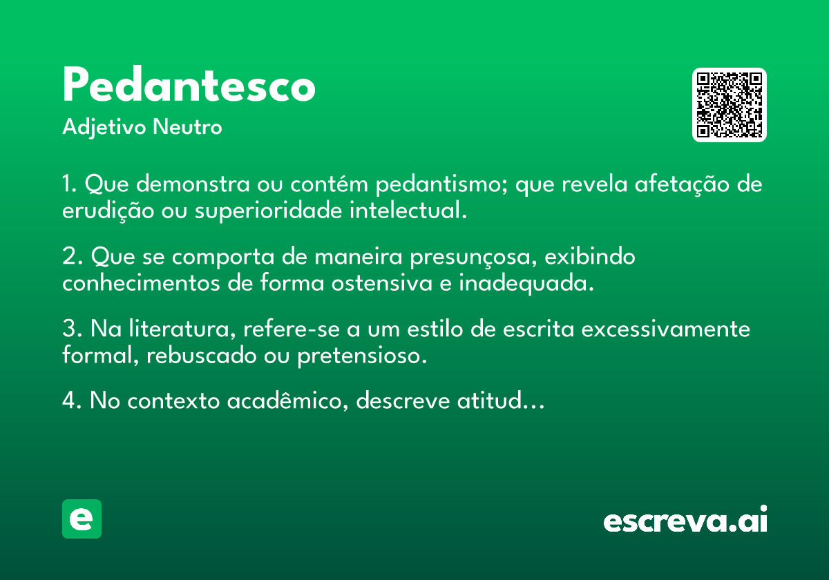 pedantesco