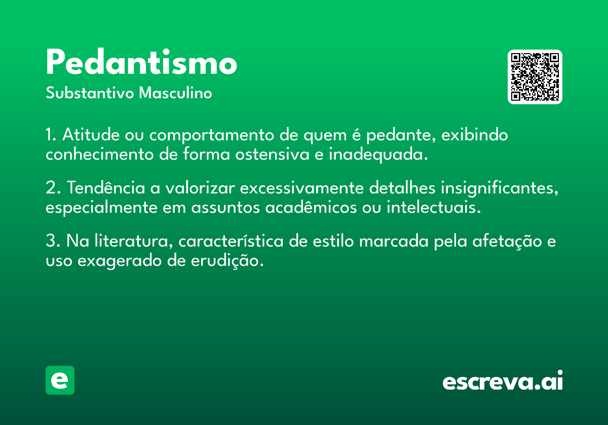 pedantismo