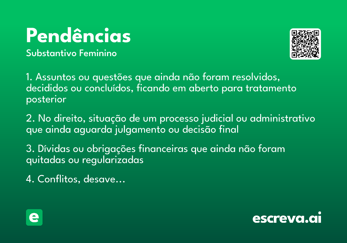 pendências