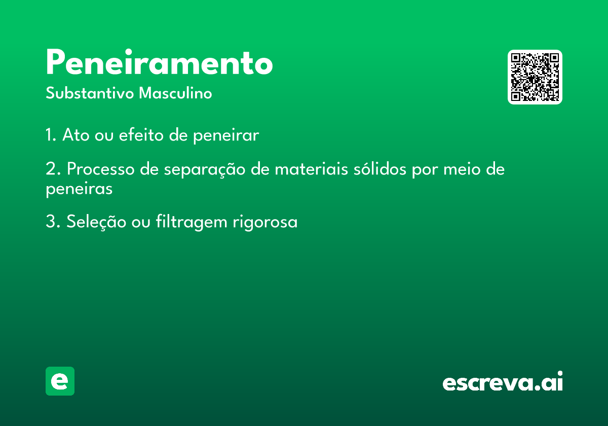 peneiramento
