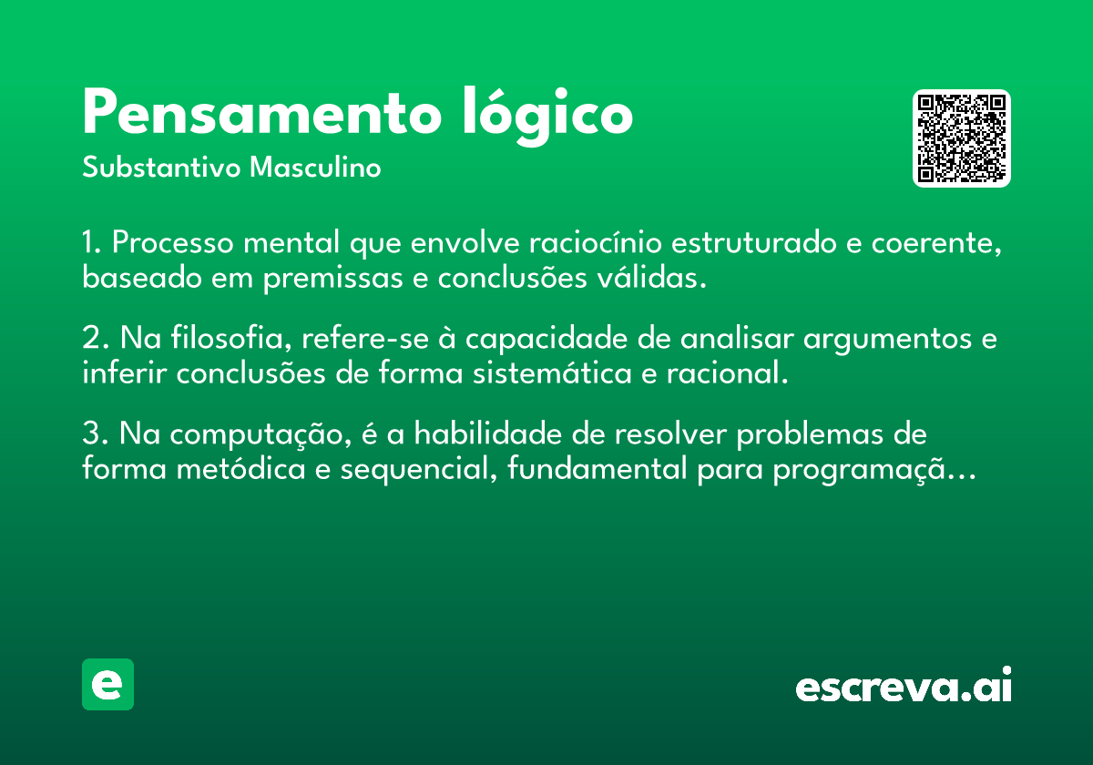pensamento lógico