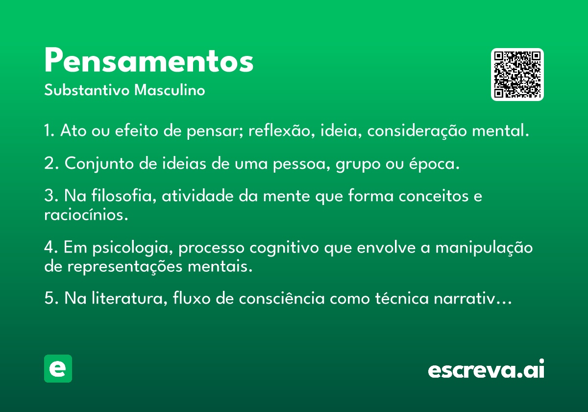 pensamentos