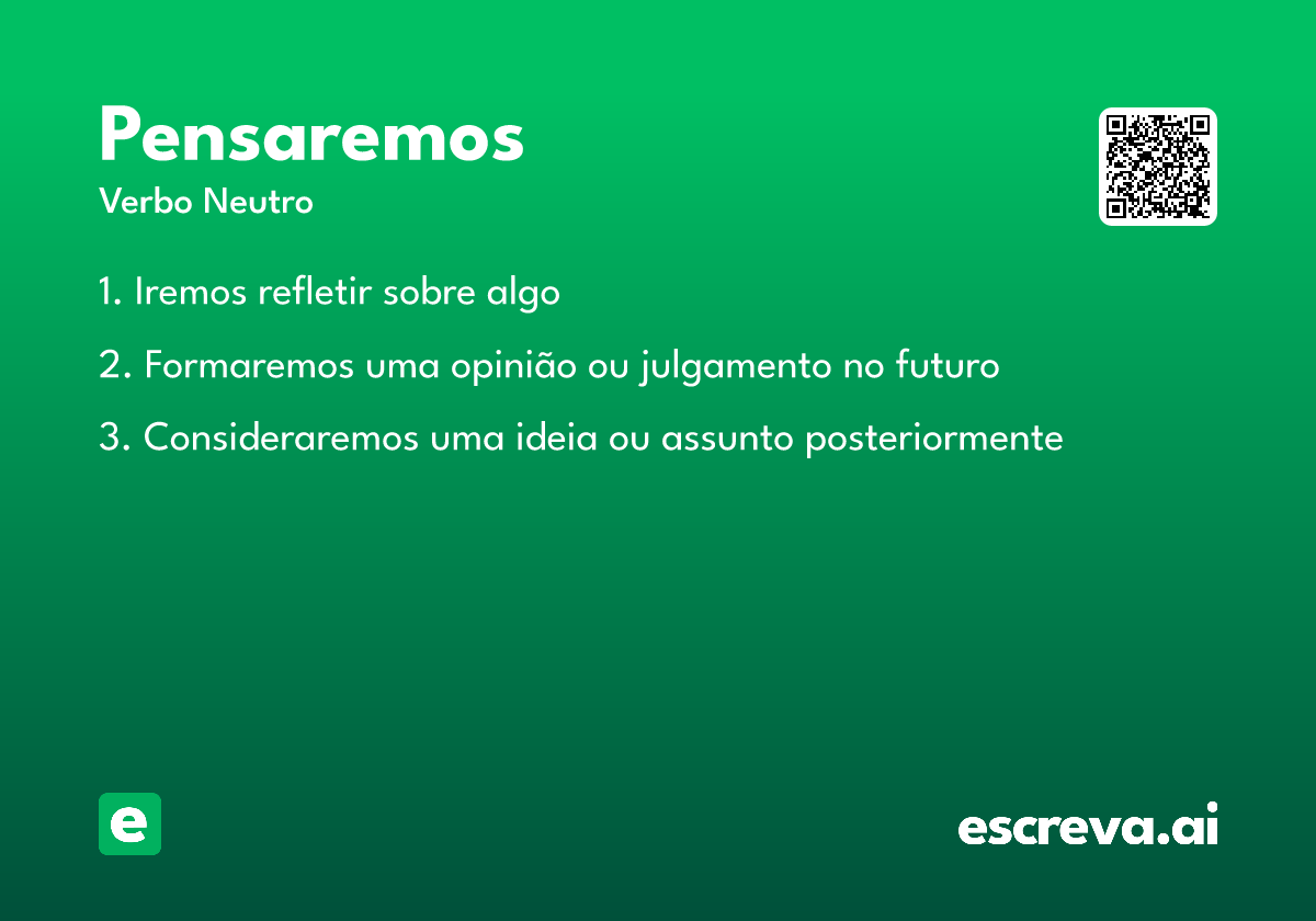 pensaremos
