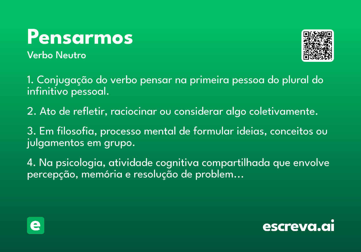 pensarmos