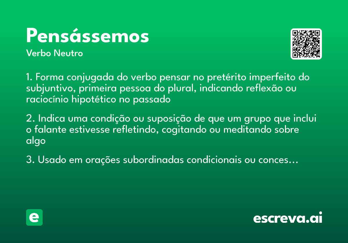 pensássemos