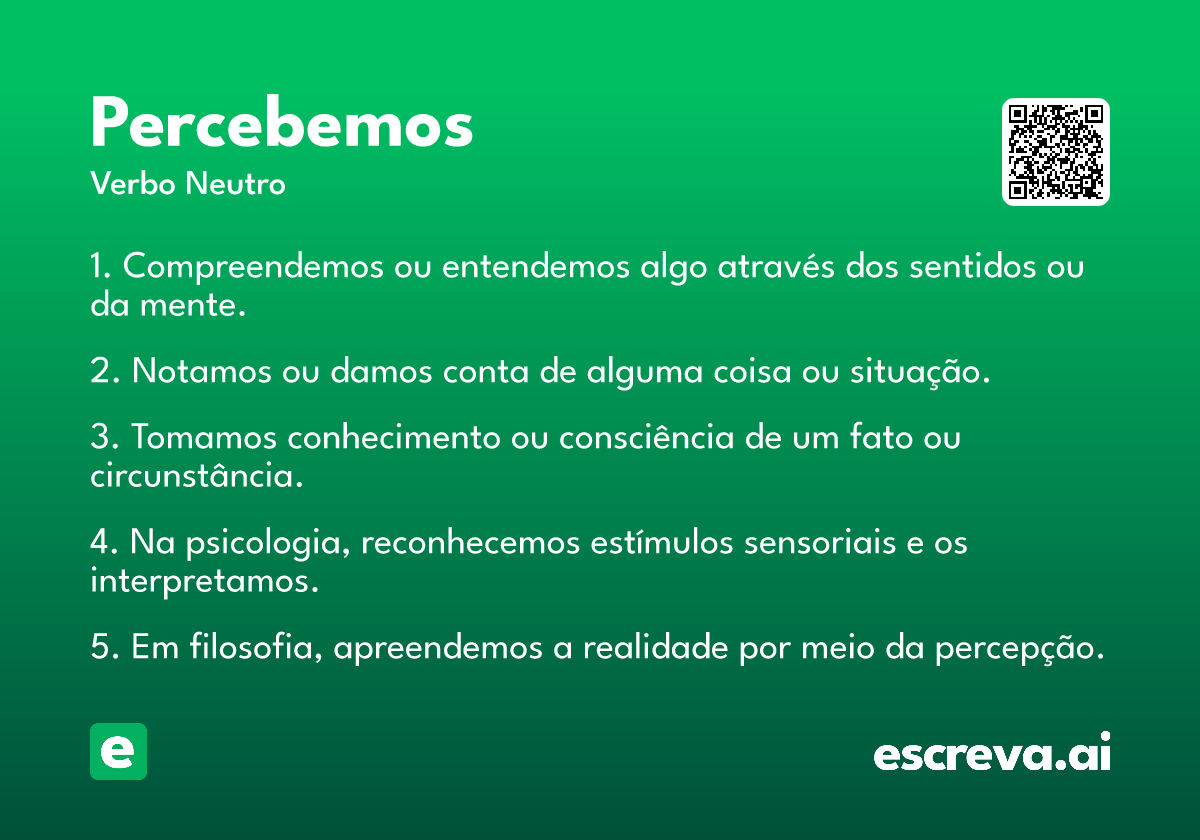 percebemos