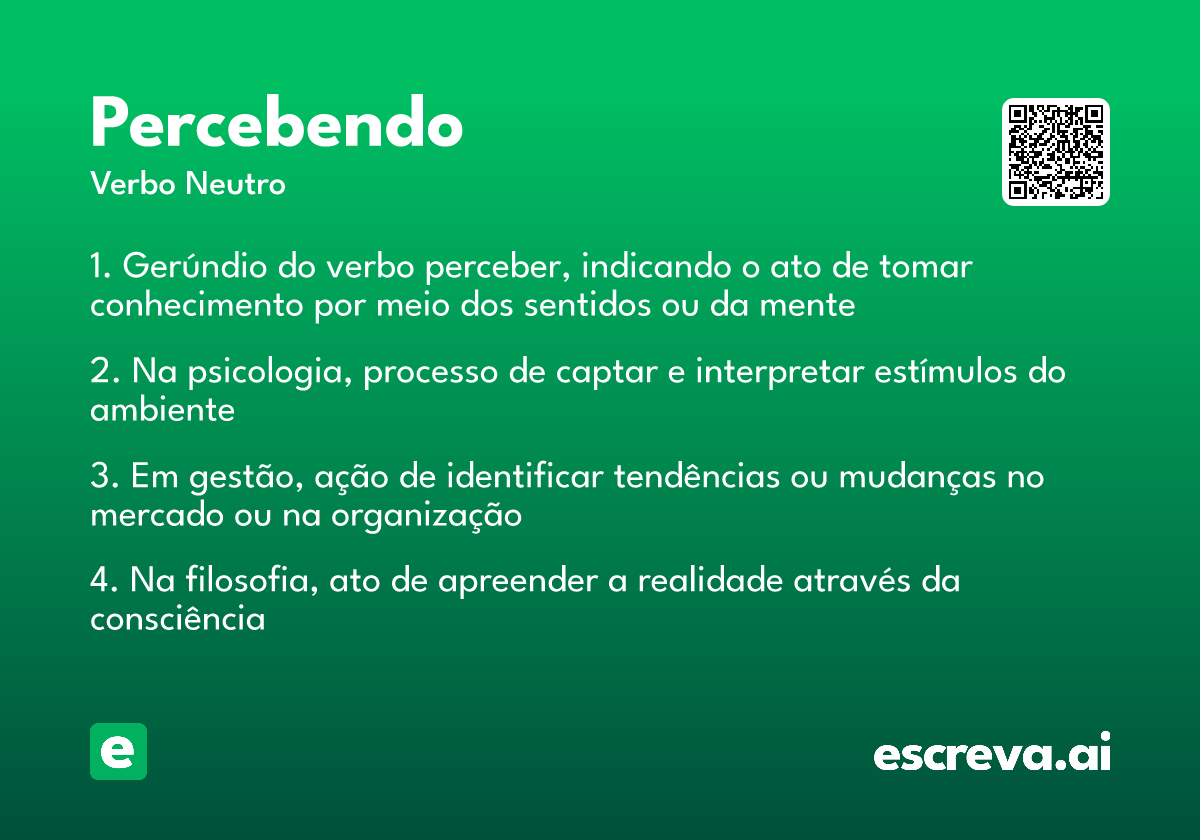 percebendo