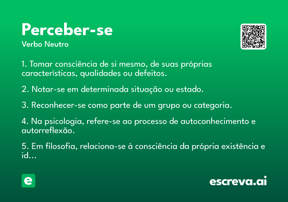 perceber-se