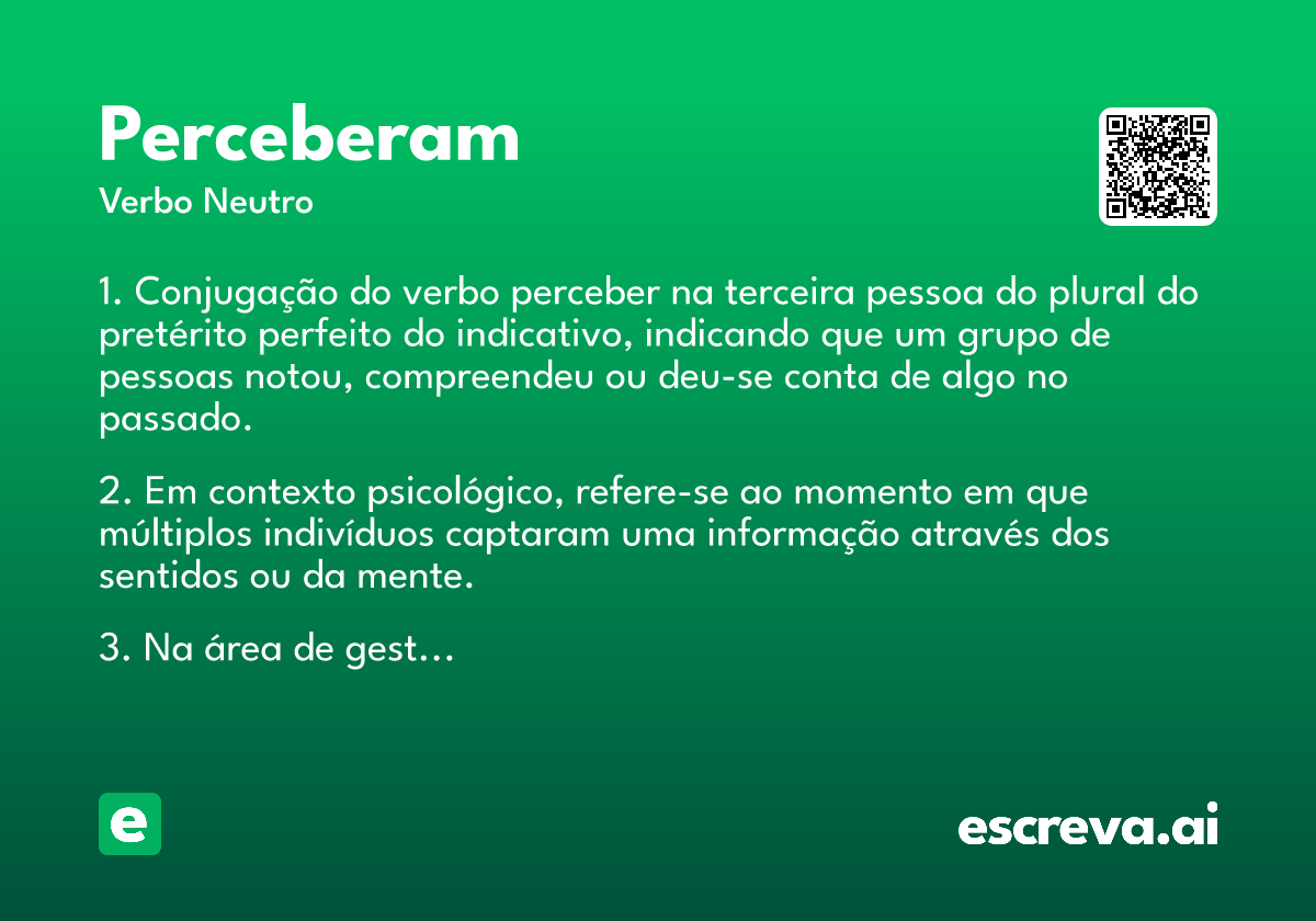 perceberam