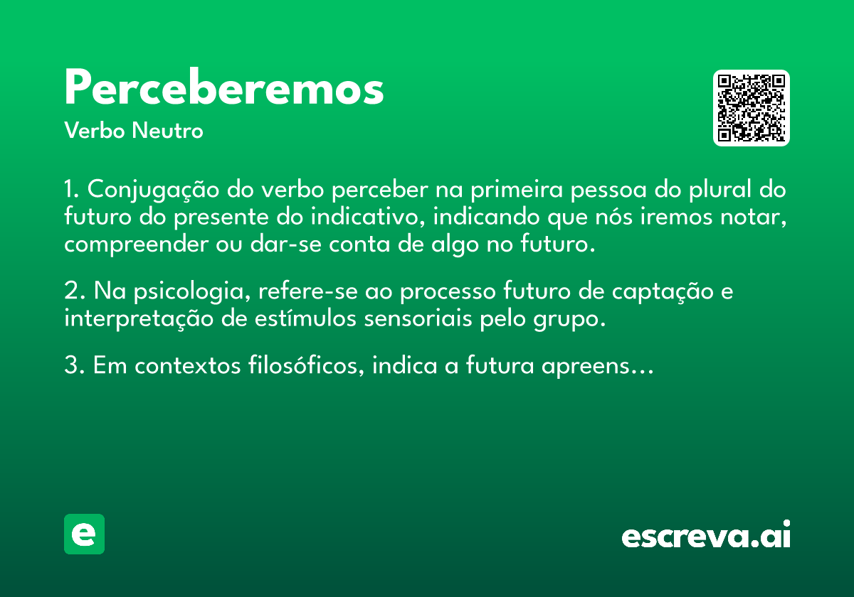 perceberemos