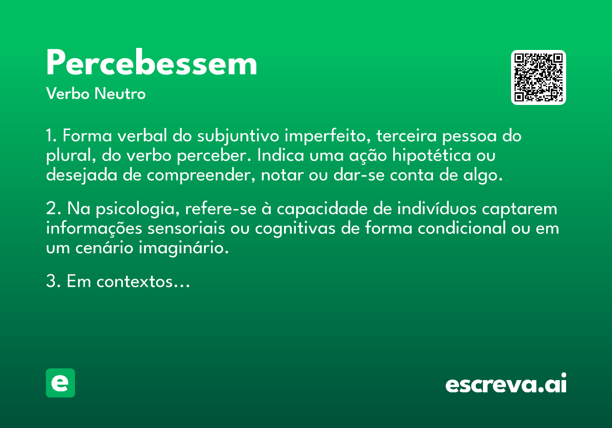 percebessem