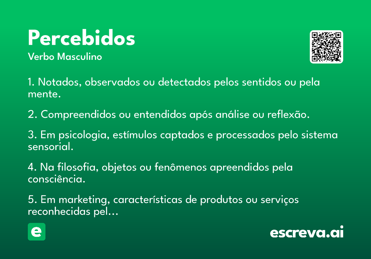 percebidos