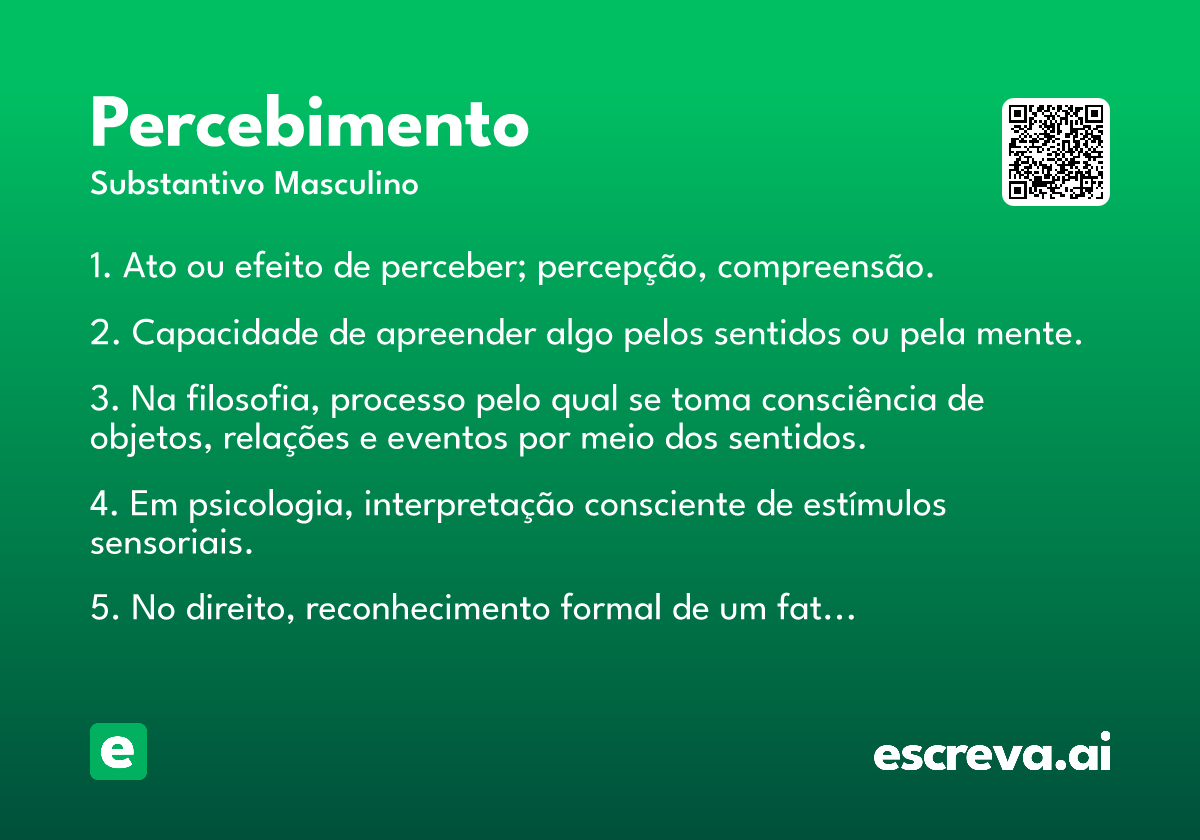 percebimento