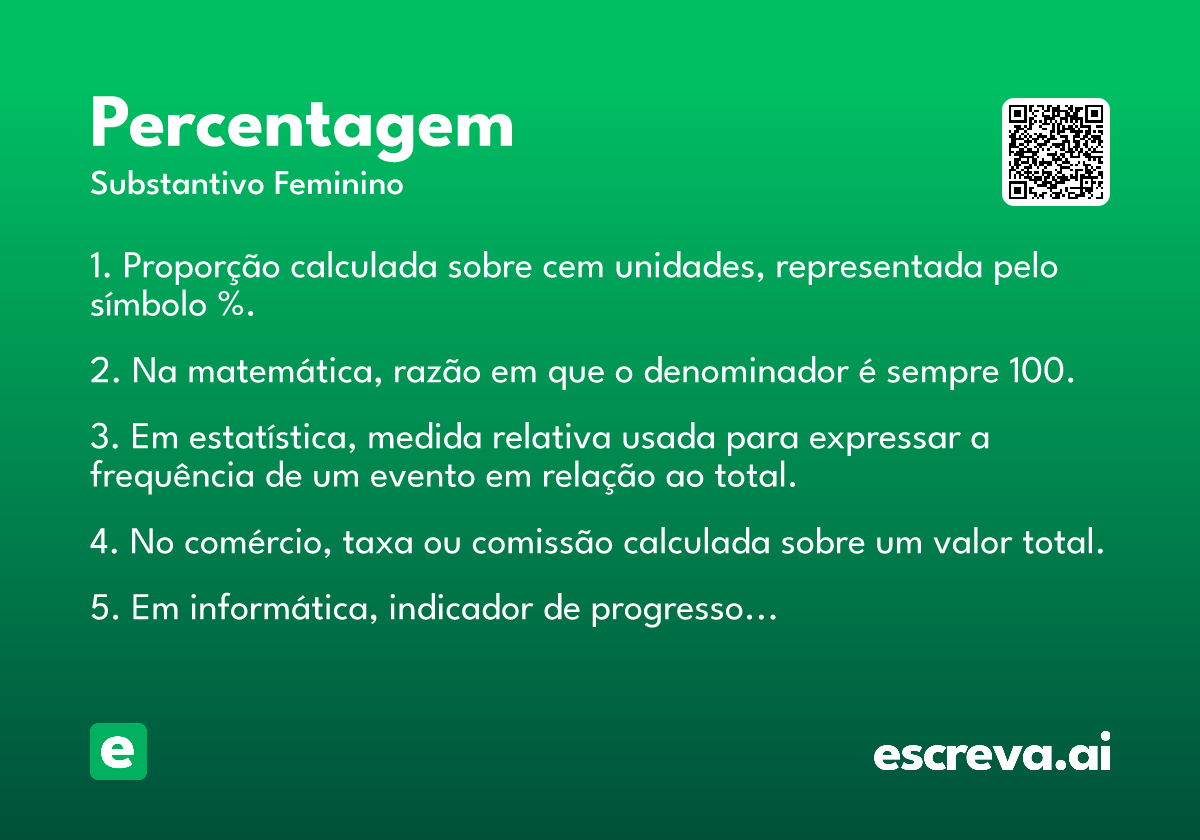 percentagem