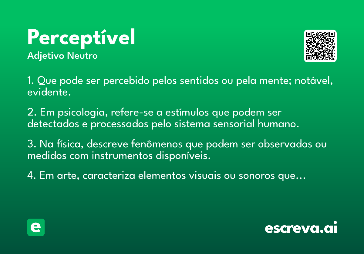 perceptível