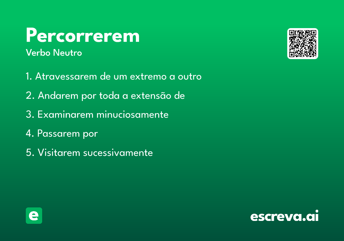 percorrerem
