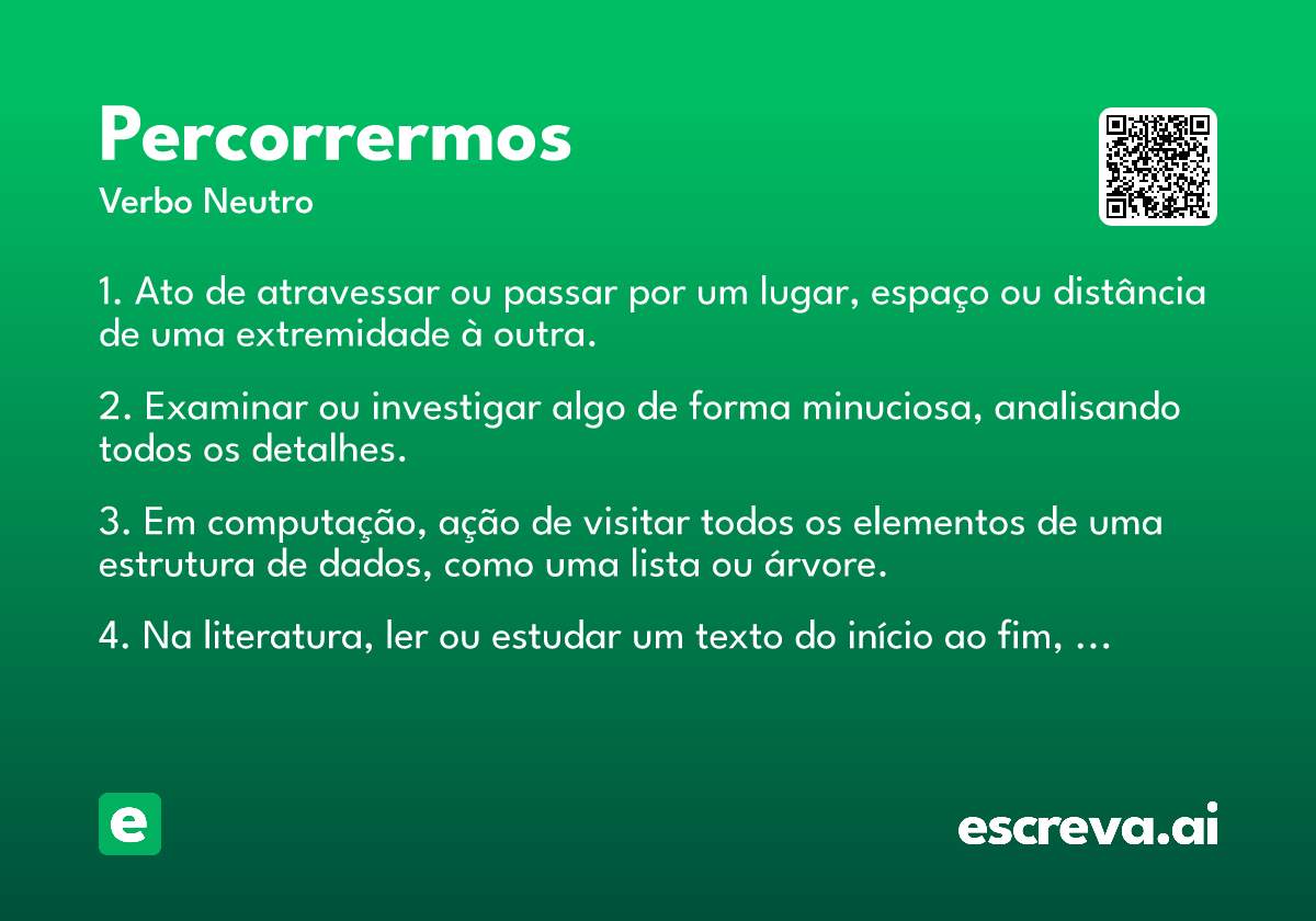 percorrermos