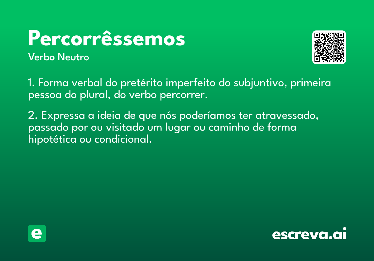 percorrêssemos