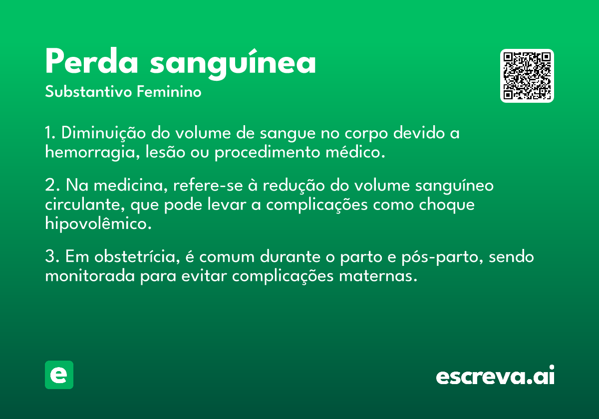 perda sanguínea