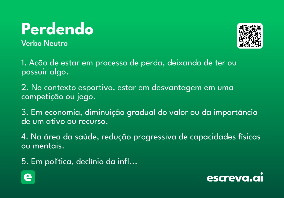 perdendo