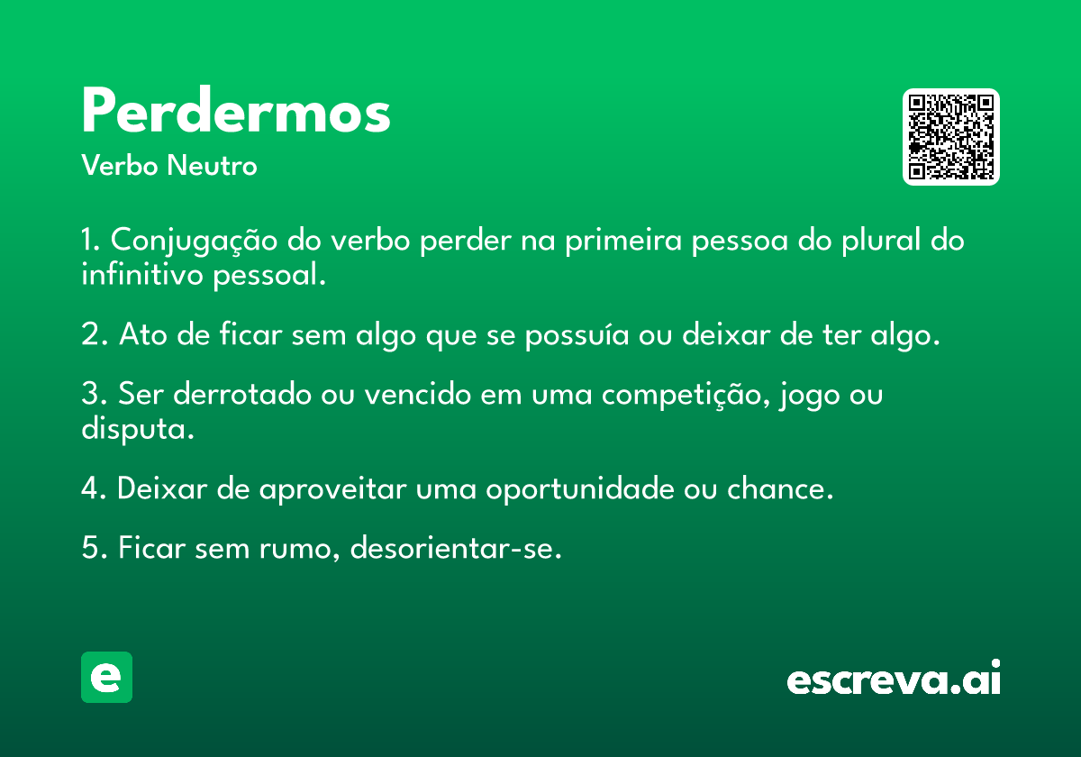 perdermos