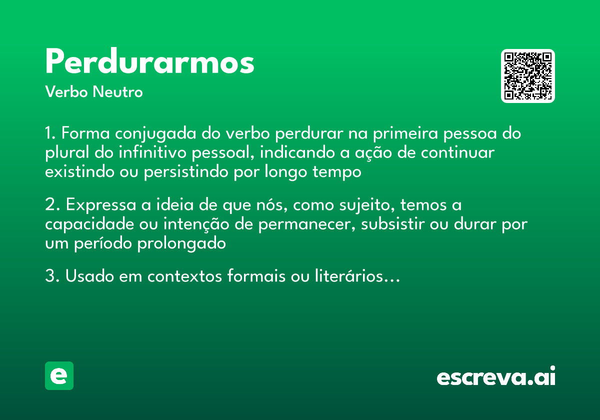 perdurarmos