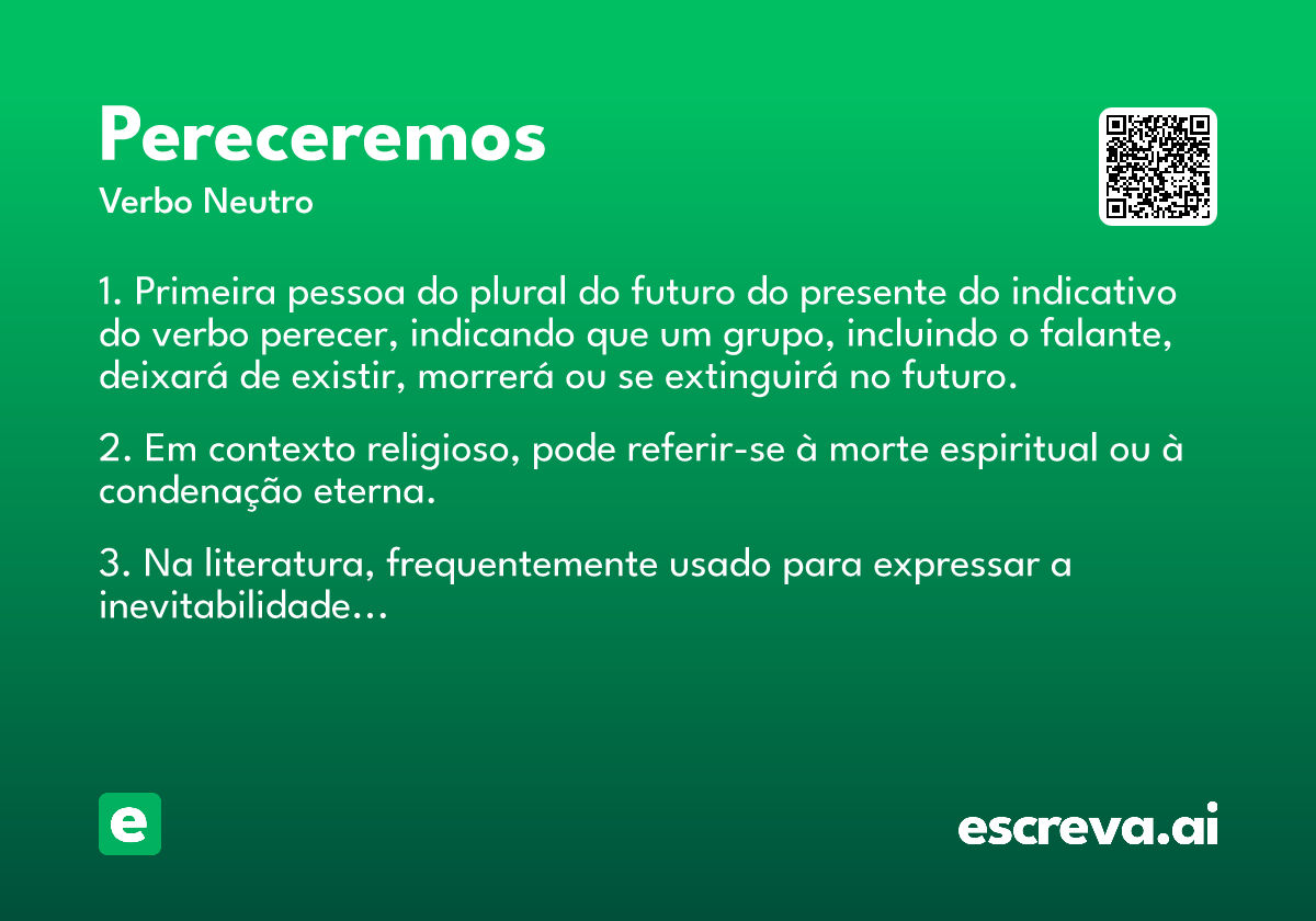 pereceremos