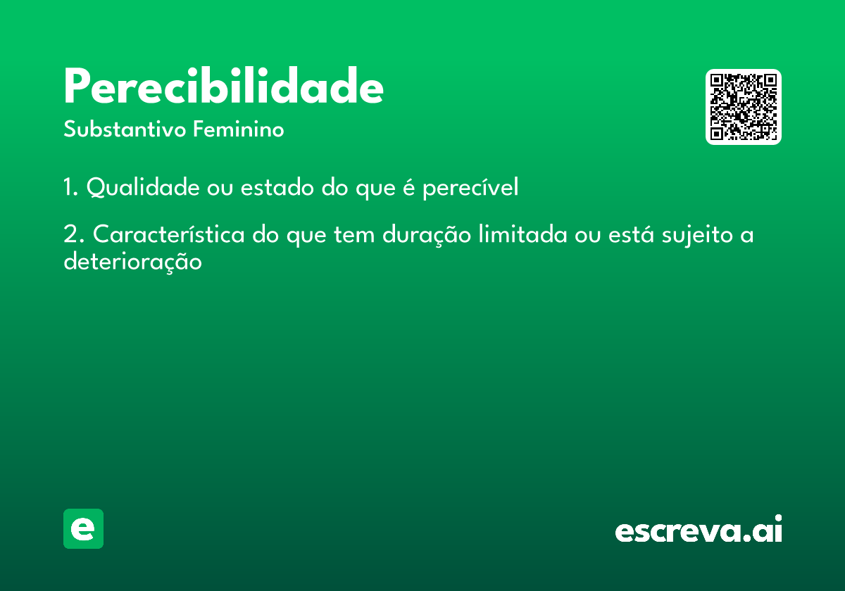 perecibilidade