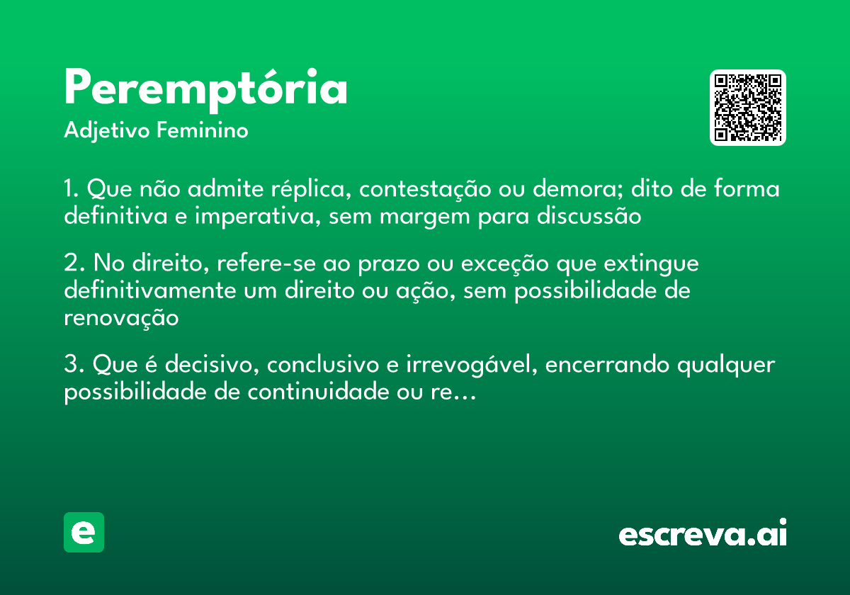 peremptória