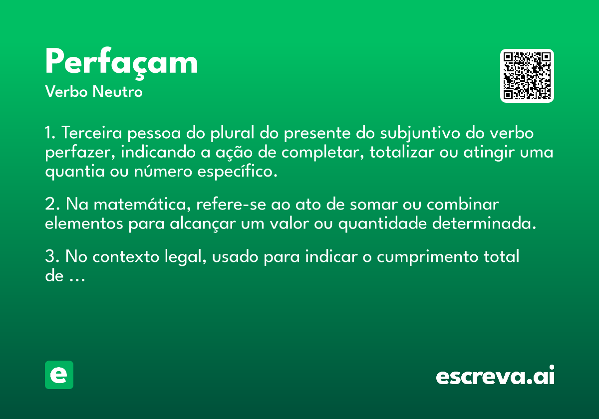 perfaçam
