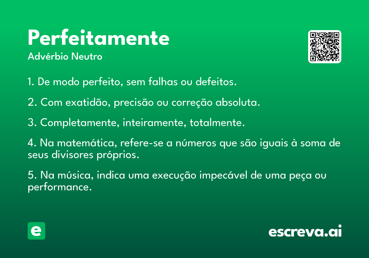perfeitamente