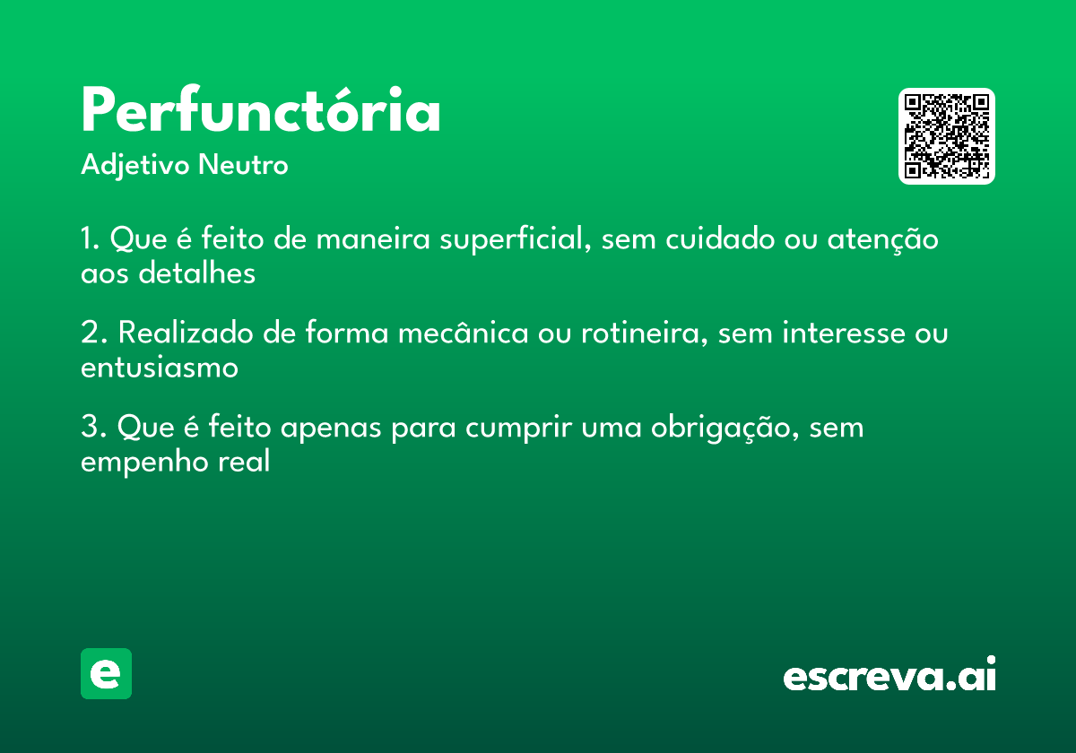 perfunctória